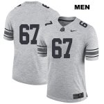 Men's NCAA Ohio State Buckeyes Robert Landers #67 College Stitched No Name Authentic Nike Gray Football Jersey NH20V02FL